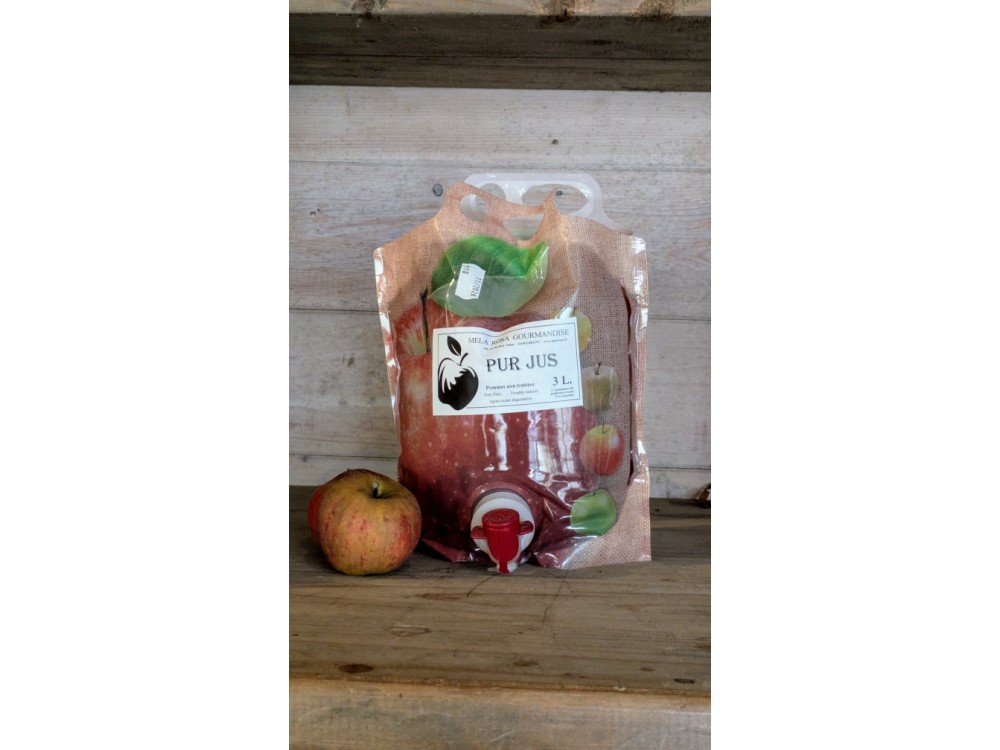 Jus de pomme pochon de 3 litres